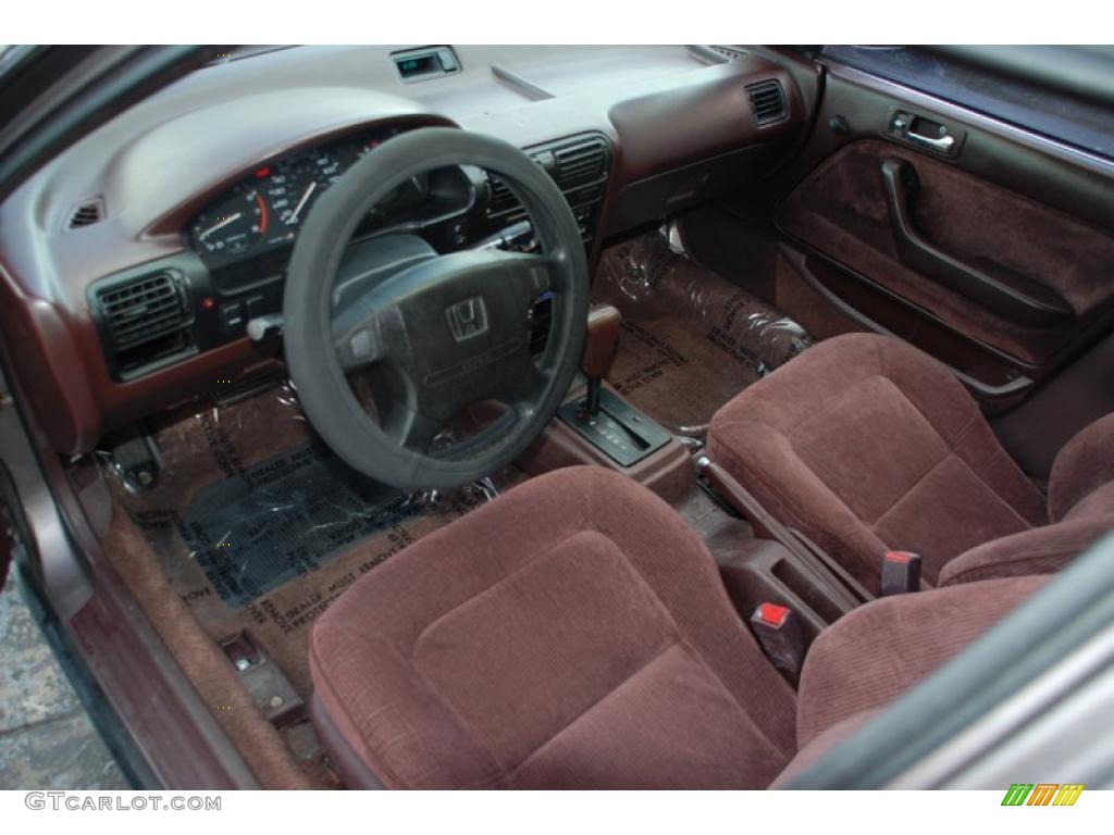 1992 Accord LX Sedan - Pewter Gray Metallic / Burgundy photo #8