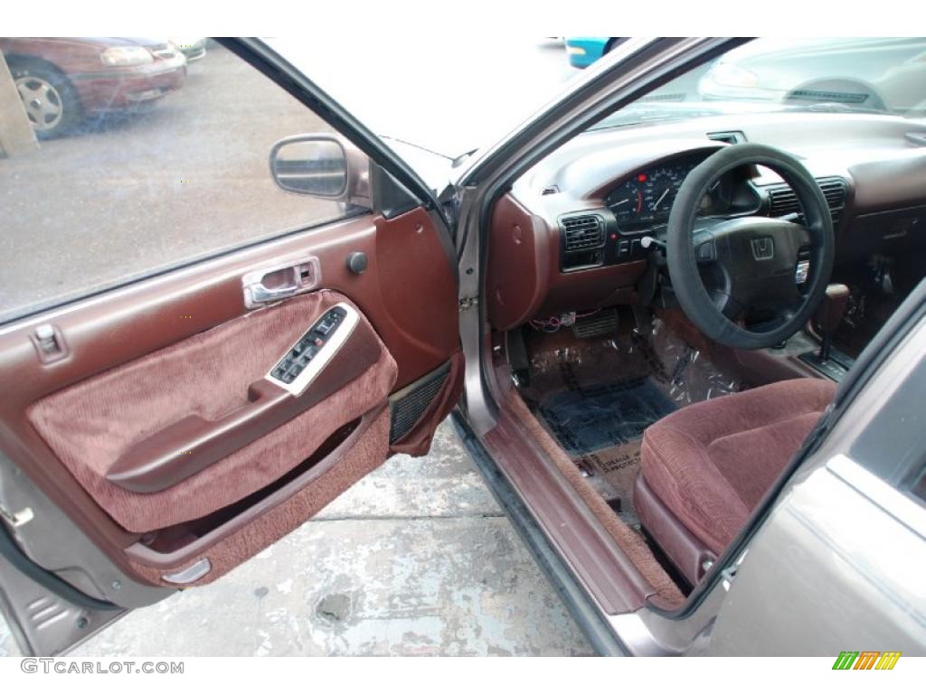 1992 Accord LX Sedan - Pewter Gray Metallic / Burgundy photo #11