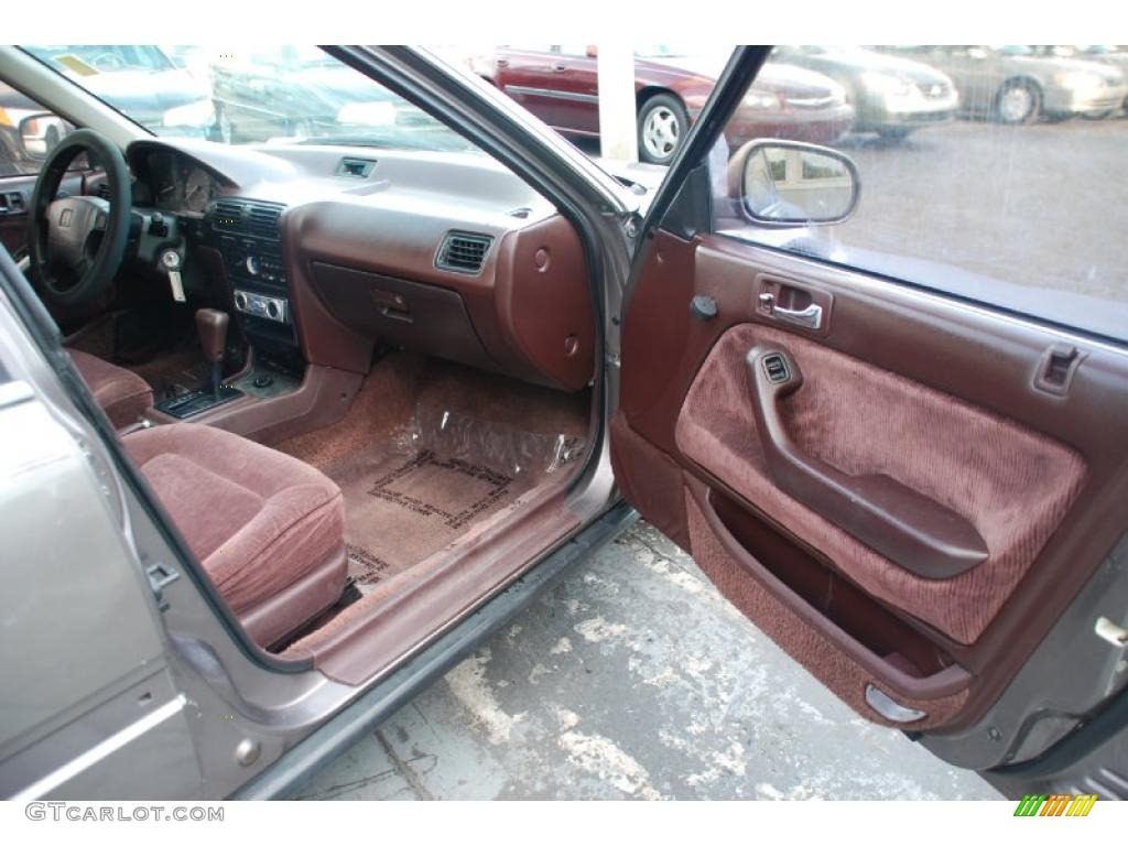1992 Accord LX Sedan - Pewter Gray Metallic / Burgundy photo #15