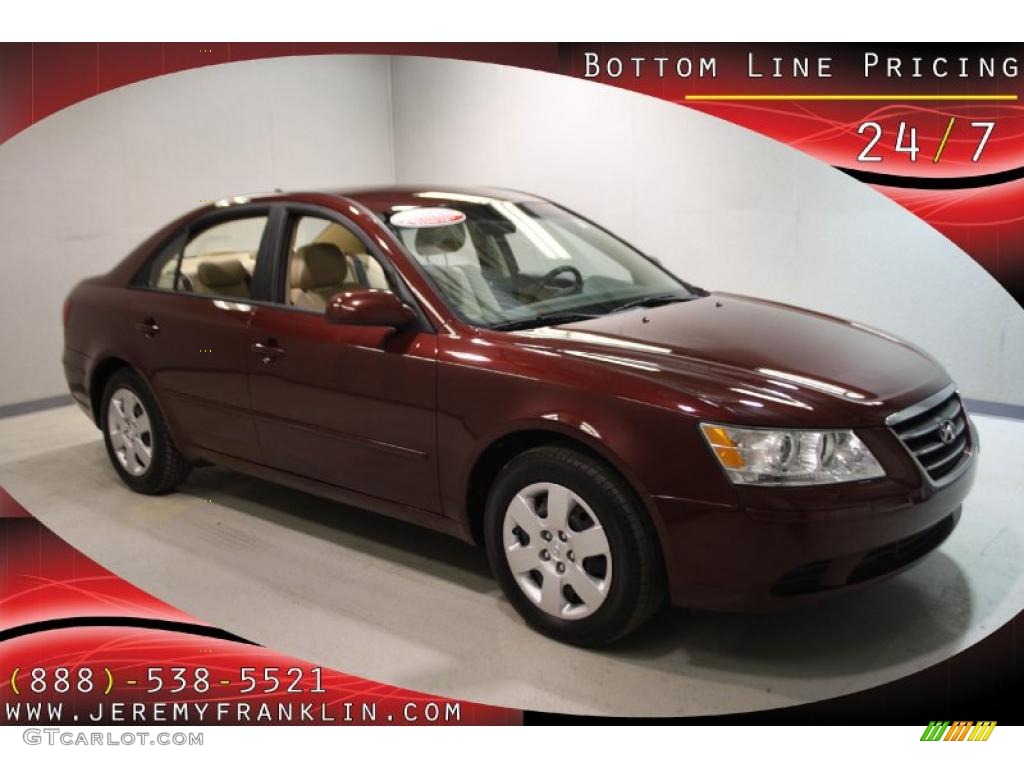 Dark Cherry Red Hyundai Sonata