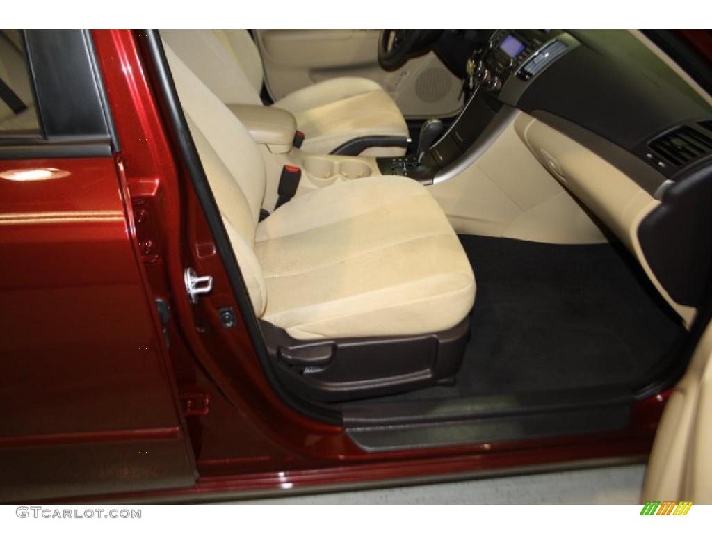 2009 Sonata GLS - Dark Cherry Red / Camel photo #9