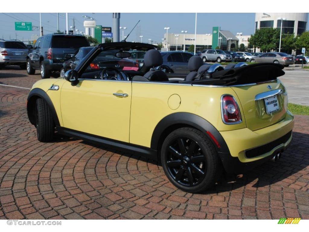 2009 Cooper S Convertible - Interchange Yellow / Black/Grey photo #3
