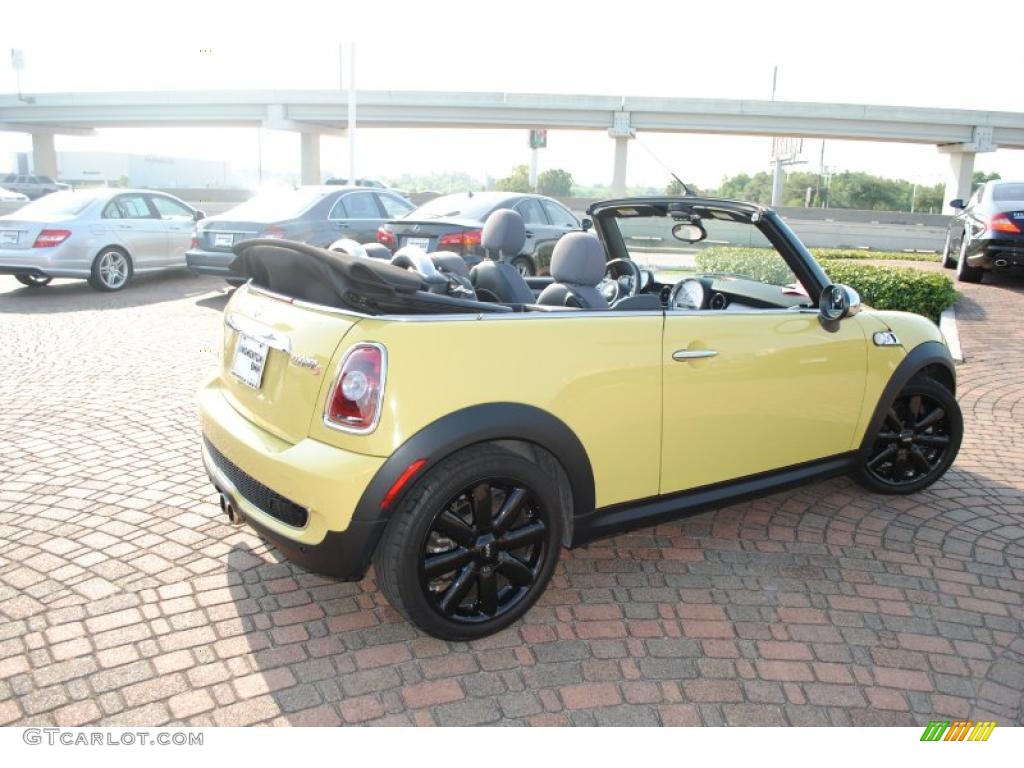 2009 Cooper S Convertible - Interchange Yellow / Black/Grey photo #5