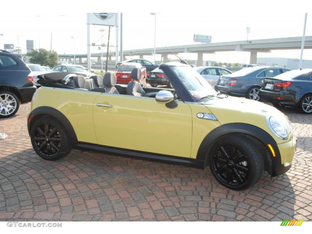 2009 Cooper S Convertible - Interchange Yellow / Black/Grey photo #6