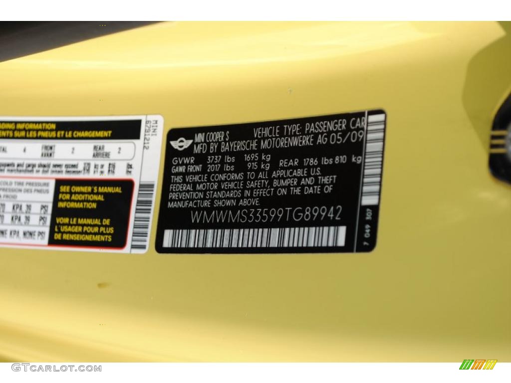 2009 Cooper S Convertible - Interchange Yellow / Black/Grey photo #12