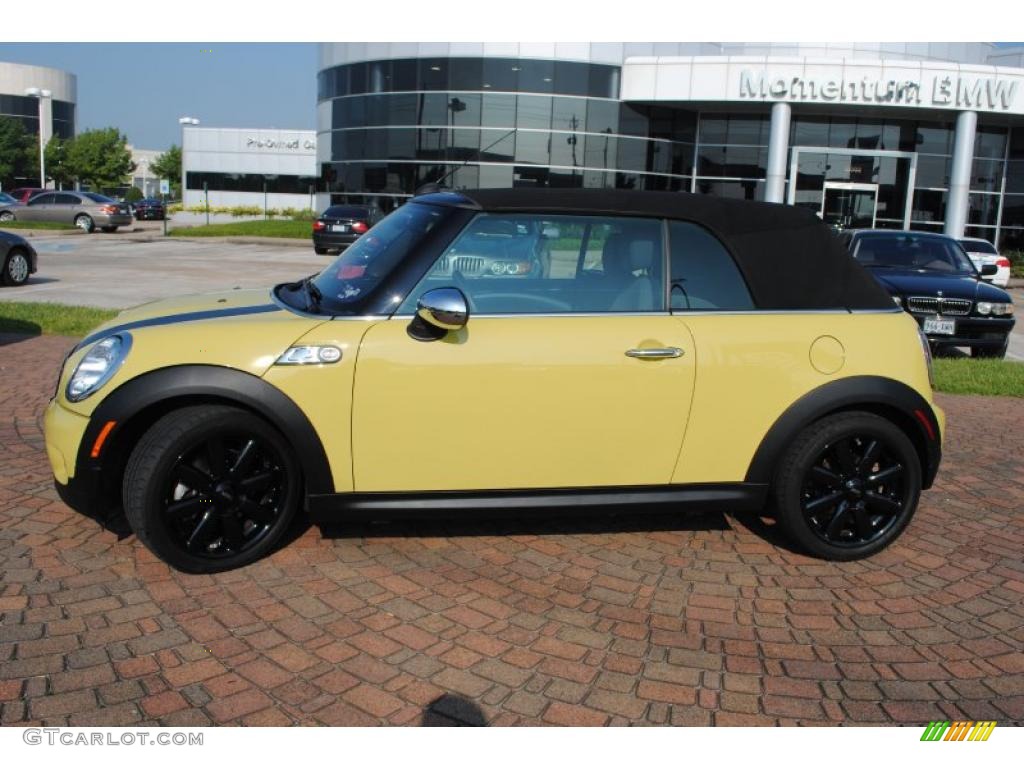 2009 Cooper S Convertible - Interchange Yellow / Black/Grey photo #16