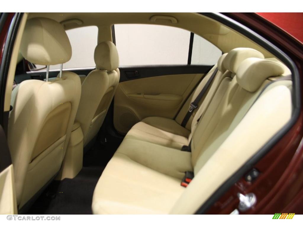 2009 Sonata GLS - Dark Cherry Red / Camel photo #27