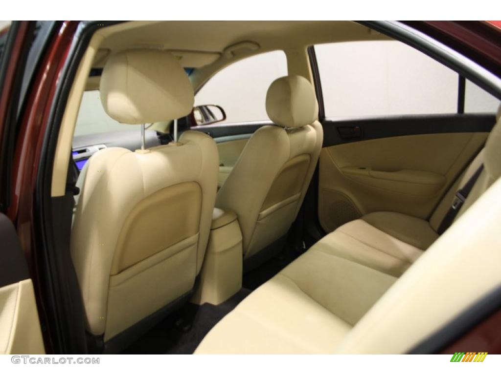 2009 Sonata GLS - Dark Cherry Red / Camel photo #28