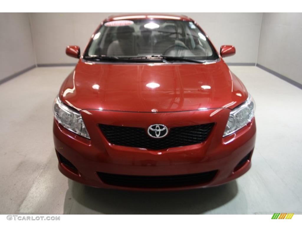 2009 Corolla LE - Barcelona Red Metallic / Ash photo #2
