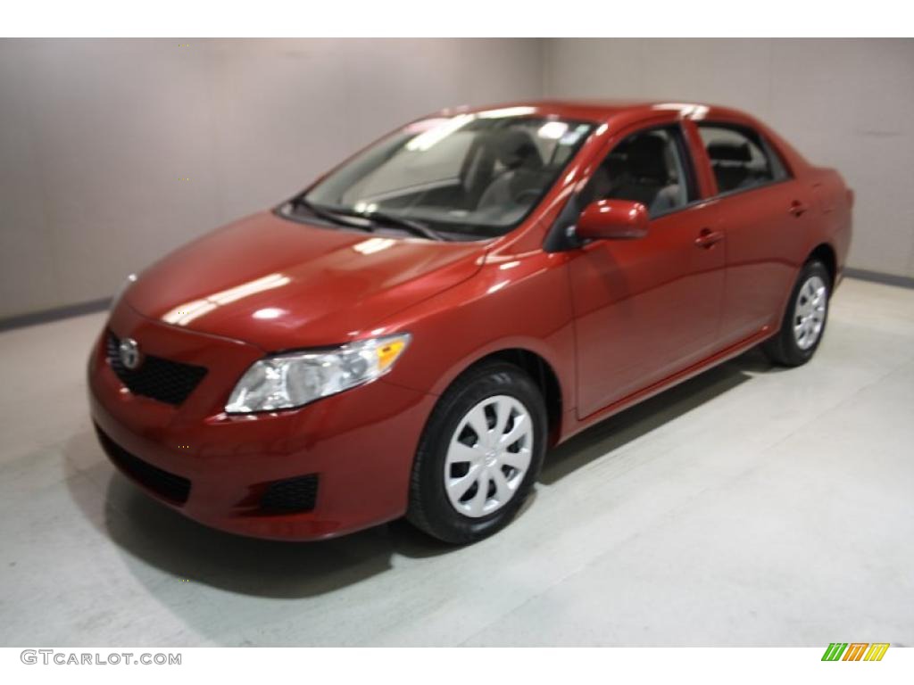 2009 Corolla LE - Barcelona Red Metallic / Ash photo #3
