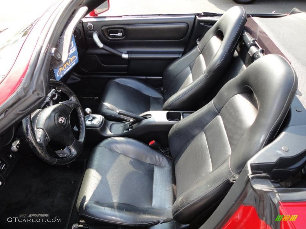 Black Interior 2005 Toyota MR2 Spyder Roadster Photo #35514605