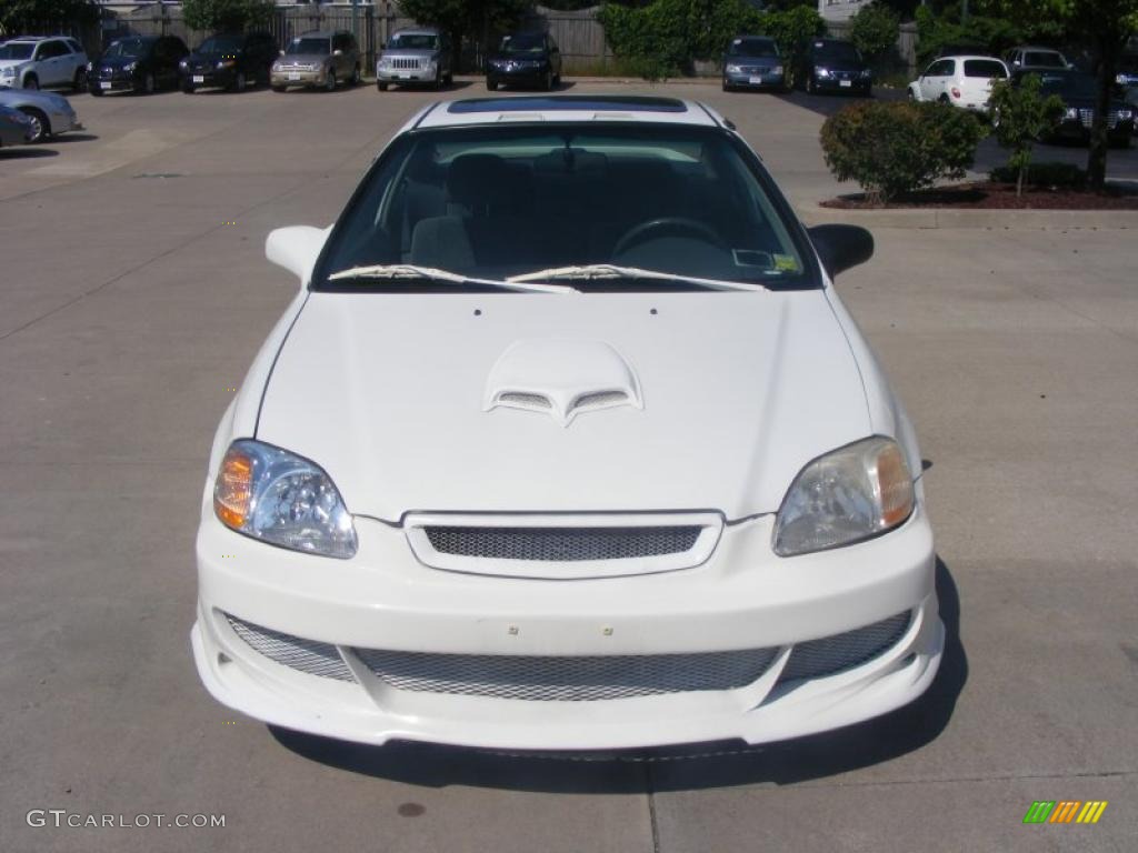 1998 Civic EX Coupe - Taffeta White / Black photo #3