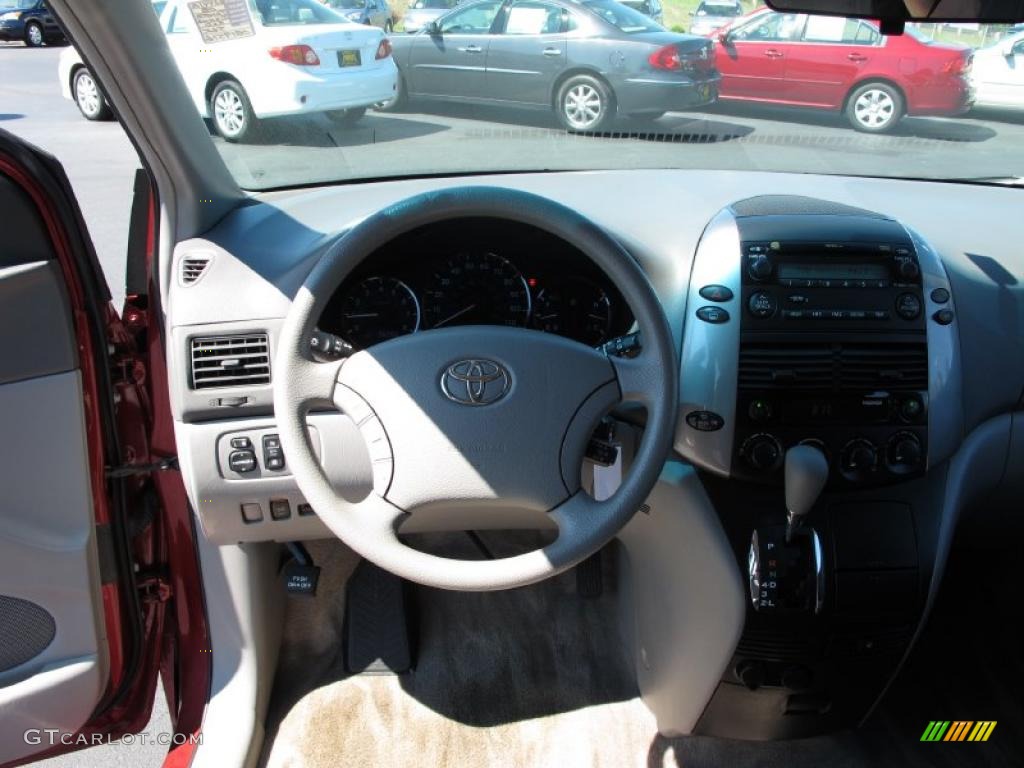 2008 Sienna LE - Salsa Red Pearl / Fawn photo #17