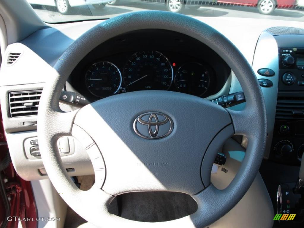 2008 Sienna LE - Salsa Red Pearl / Fawn photo #19