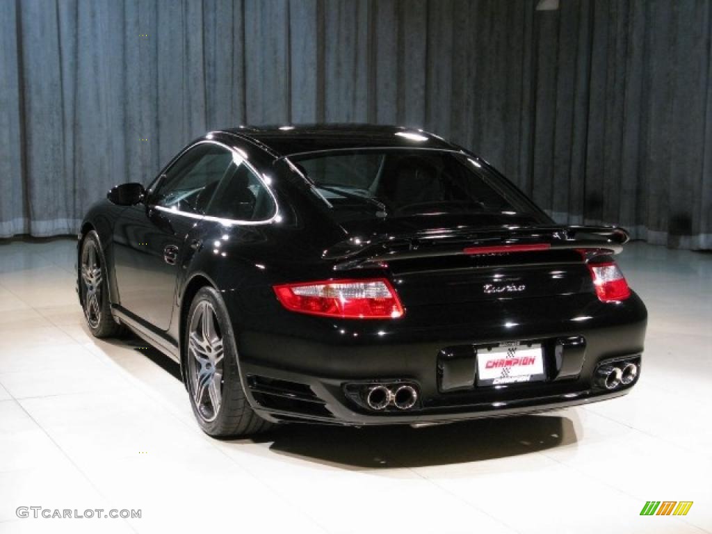 2007 911 Turbo Coupe - Black / Black photo #2