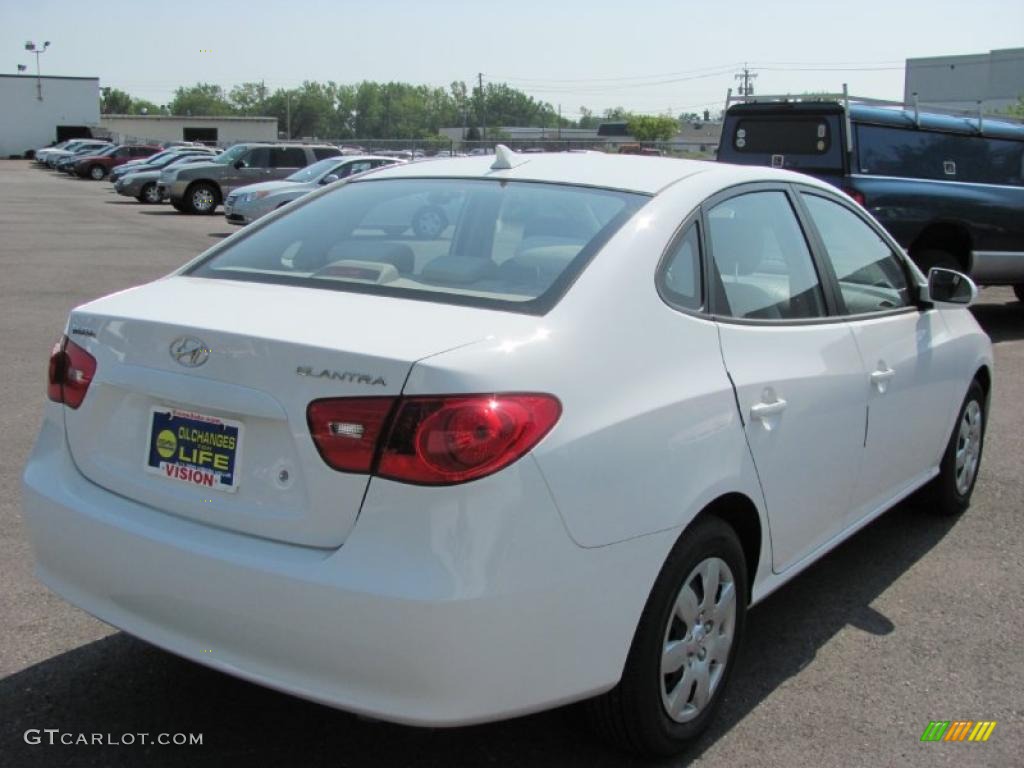 2009 Elantra GLS Sedan - Captiva White / Beige photo #2