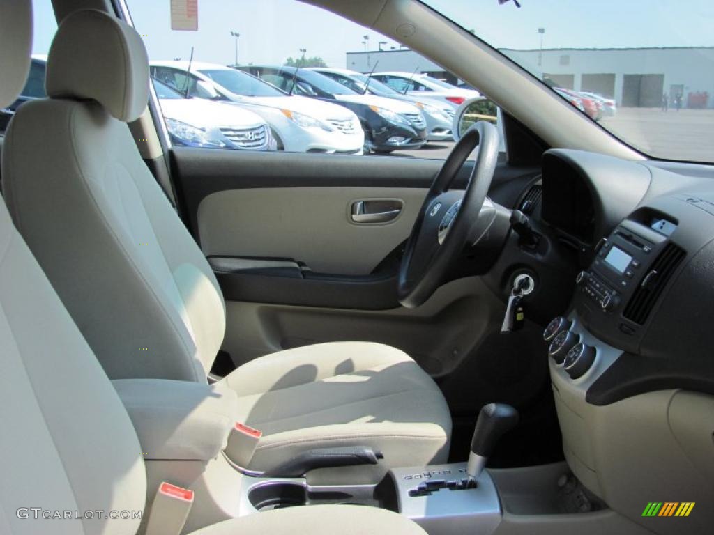 2009 Elantra GLS Sedan - Captiva White / Beige photo #7