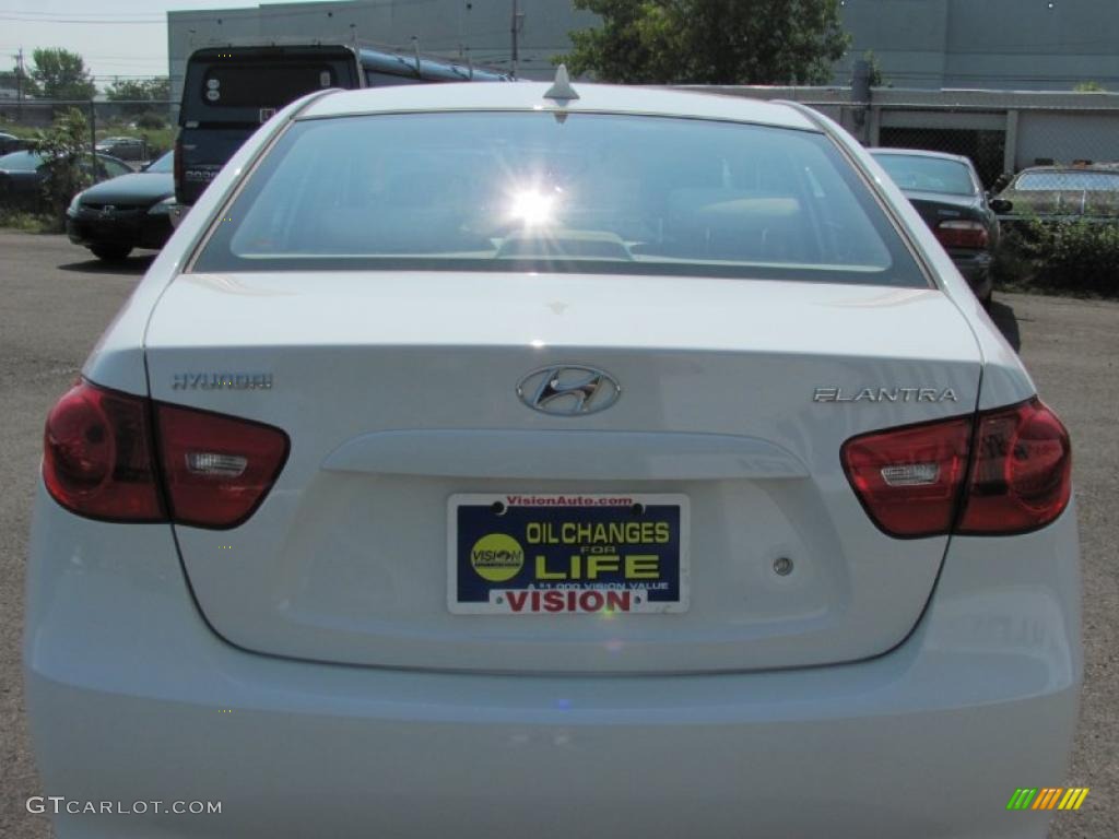 2009 Elantra GLS Sedan - Captiva White / Beige photo #15