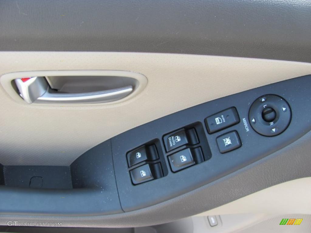 2009 Elantra GLS Sedan - Captiva White / Beige photo #23