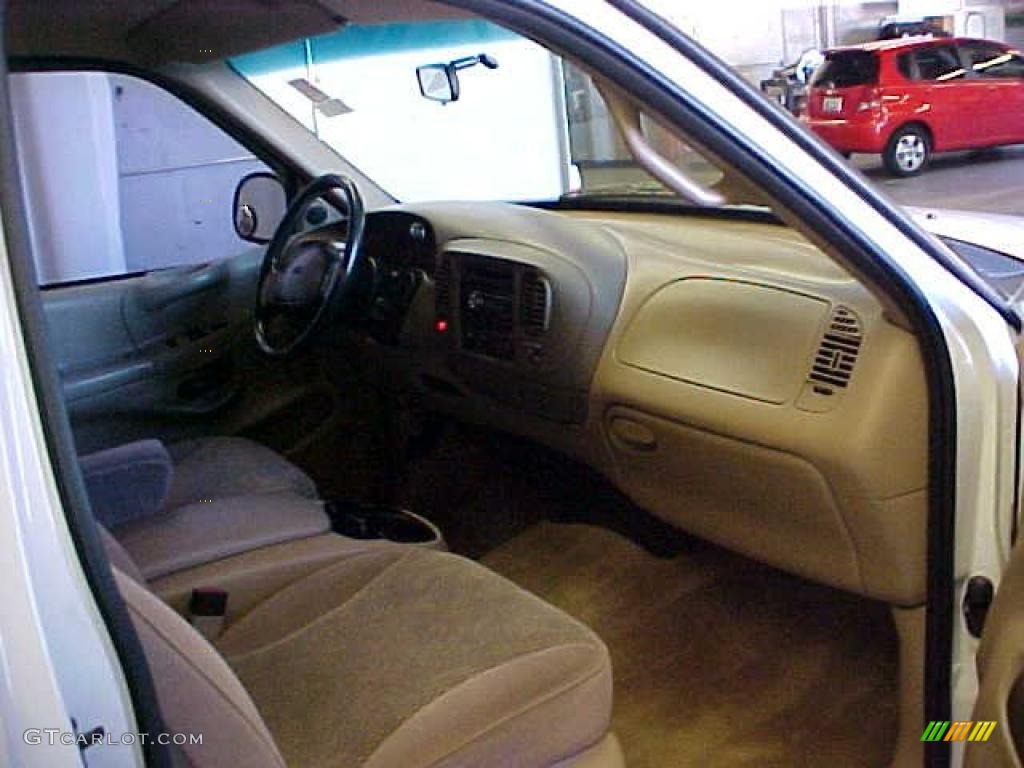 1997 F150 XLT Extended Cab - Oxford White / Medium Prairie Tan photo #8