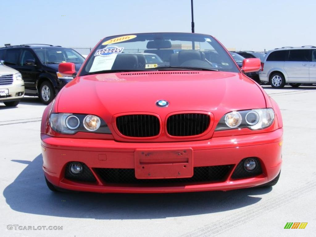 2006 3 Series 325i Convertible - Electric Red / Black photo #2