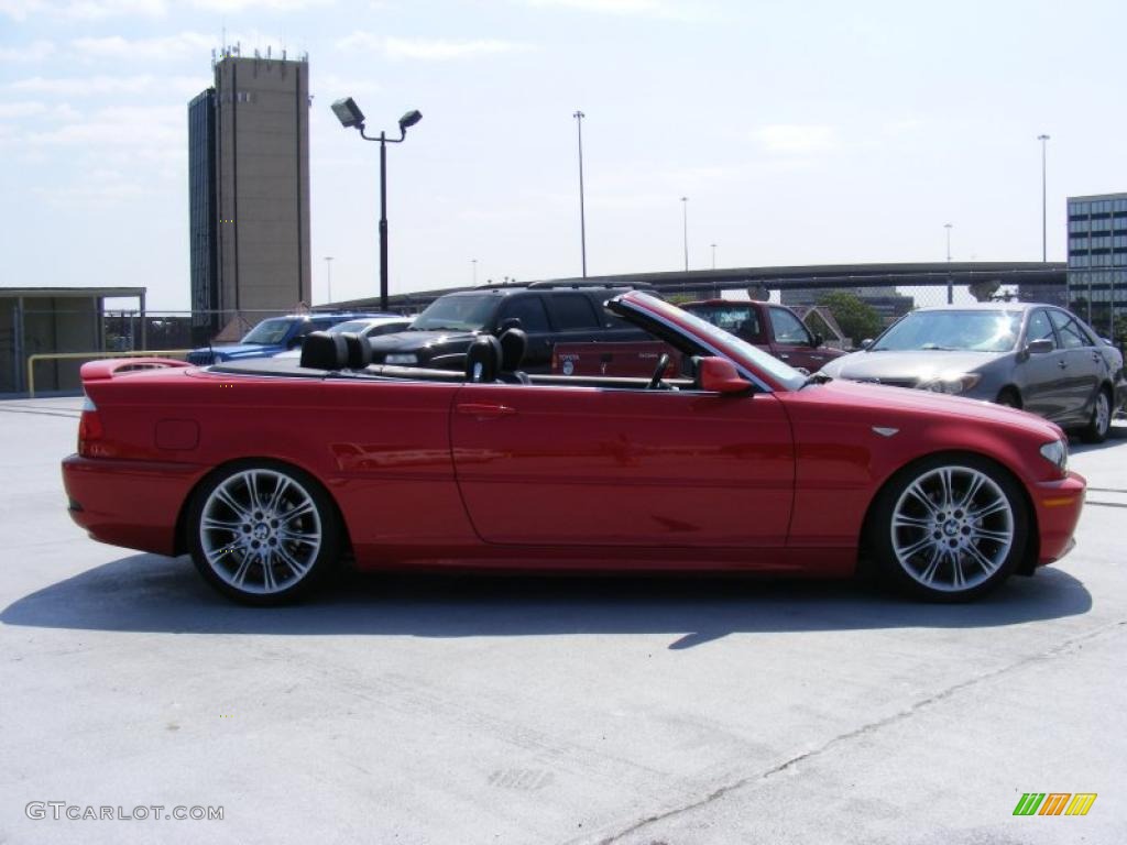 2006 3 Series 325i Convertible - Electric Red / Black photo #4