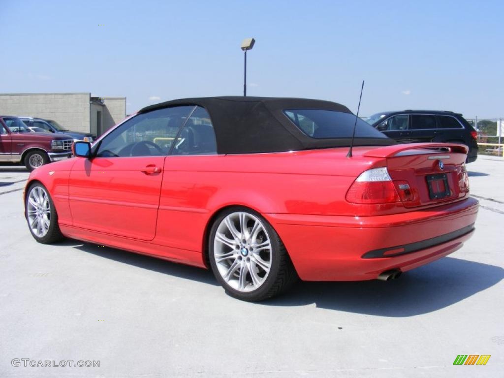 2006 3 Series 325i Convertible - Electric Red / Black photo #32