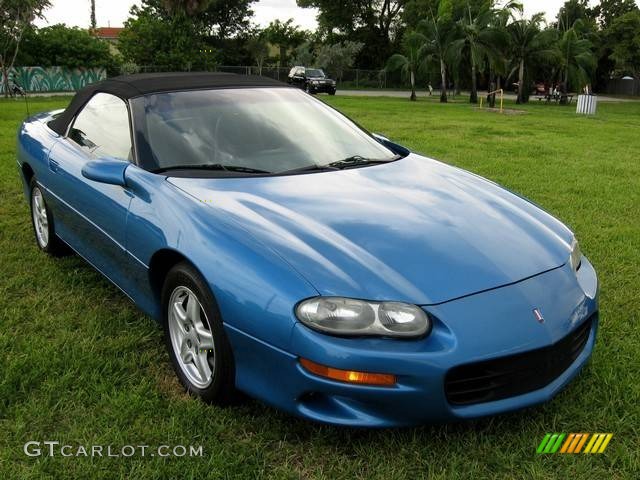 1999 Camaro Convertible - Bright Blue Metallic / Dark Gray photo #1
