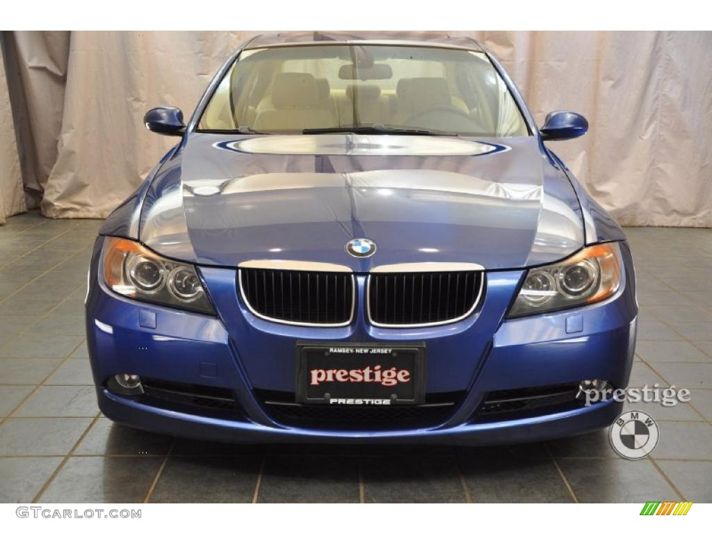 2007 3 Series 328xi Sedan - Montego Blue Metallic / Beige photo #6