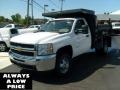 2010 Summit White Chevrolet Silverado 3500HD Work Truck Regular Cab Chassis Dump Truck  photo #3