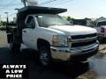 2010 Summit White Chevrolet Silverado 3500HD Work Truck Regular Cab 4x4 Chassis Dump Truck  photo #1