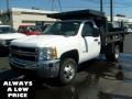 2010 Summit White Chevrolet Silverado 3500HD Work Truck Regular Cab 4x4 Chassis Dump Truck  photo #3