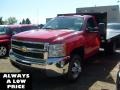 2010 Victory Red Chevrolet Silverado 3500HD Work Truck Regular Cab Chassis  photo #3