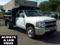 Summit White 2010 Chevrolet Silverado 3500HD Work Truck Regular Cab 4x4 Chassis Dump Truck