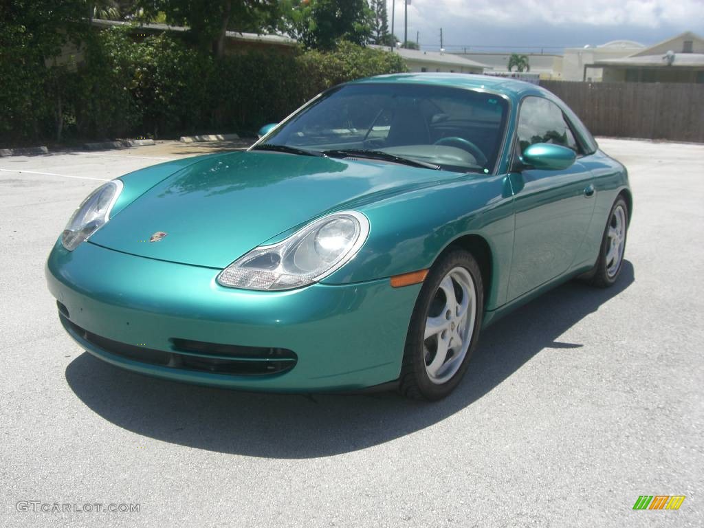 1999 911 Carrera Cabriolet - Ocean Jade Metallic / Graphite Grey photo #2