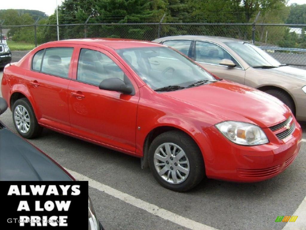 2009 Cobalt LS Sedan - Victory Red / Gray photo #1