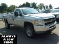 2011 Sheer Silver Metallic Chevrolet Silverado 2500HD Regular Cab 4x4  photo #1