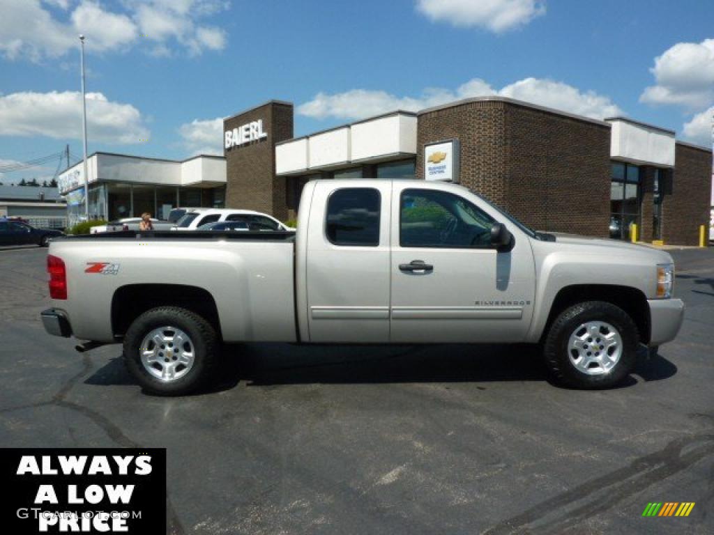 2009 Silverado 1500 LT Extended Cab 4x4 - Silver Birch Metallic / Ebony photo #8