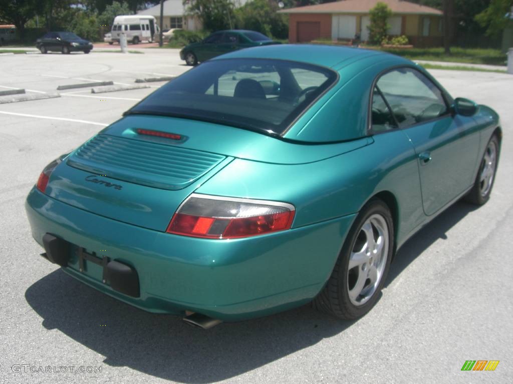 1999 911 Carrera Cabriolet - Ocean Jade Metallic / Graphite Grey photo #4
