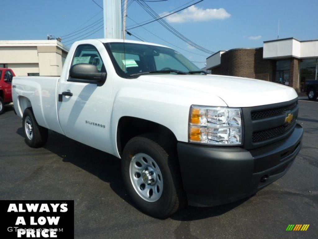 2011 Silverado 1500 Regular Cab 4x4 - Summit White / Dark Titanium photo #1