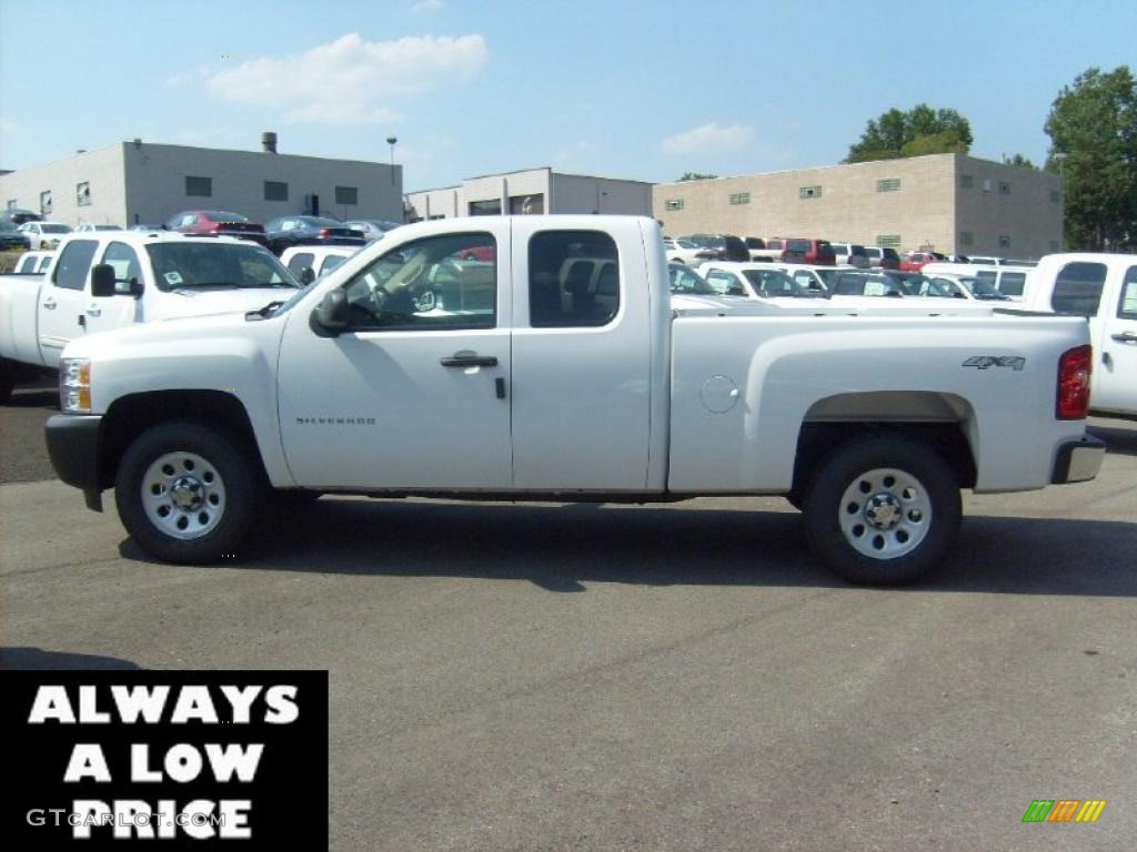 2011 Silverado 1500 Extended Cab 4x4 - Summit White / Dark Titanium photo #4