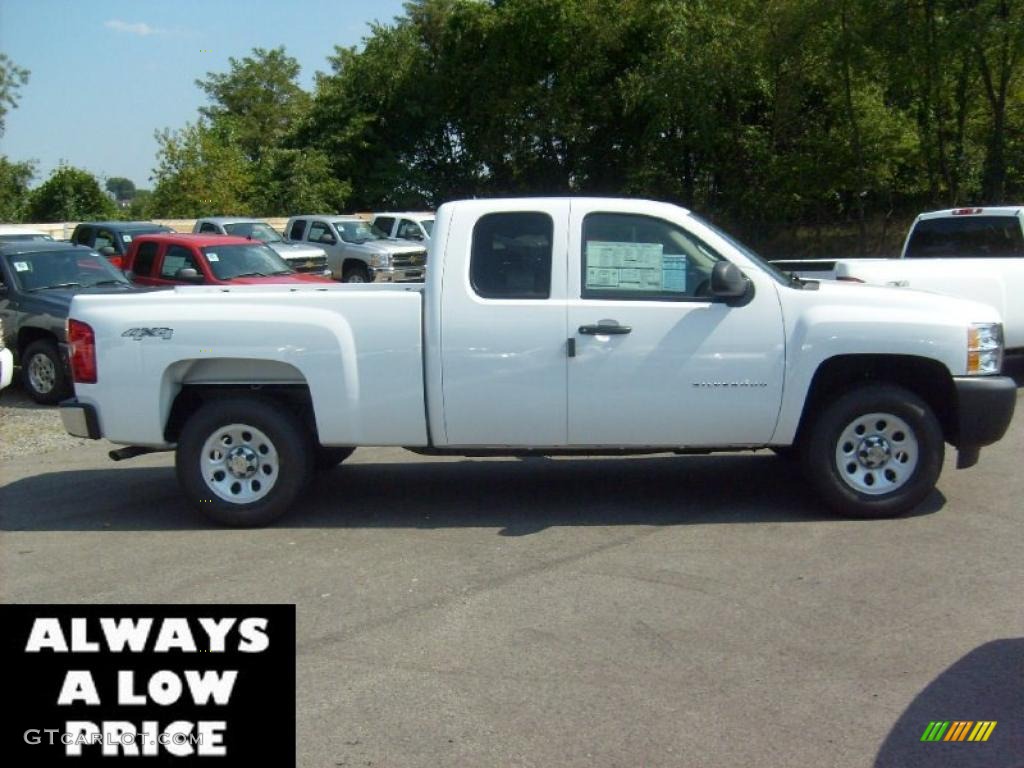 2011 Silverado 1500 Extended Cab 4x4 - Summit White / Dark Titanium photo #8