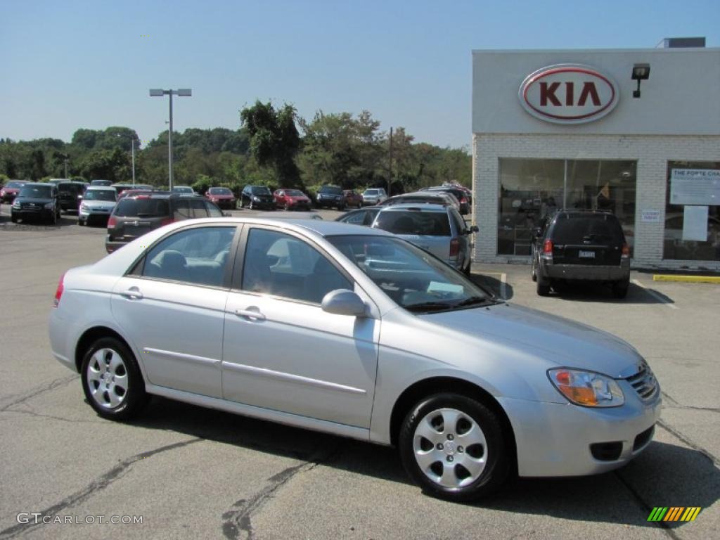 2007 Spectra EX Sedan - Silver / Gray photo #1