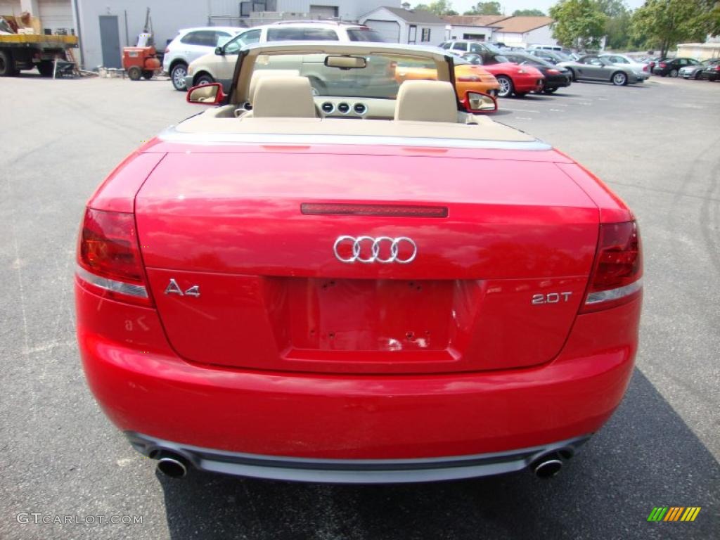 2009 A4 2.0T Cabriolet - Brilliant Red / Beige photo #9