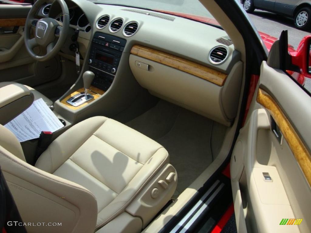 2009 A4 2.0T Cabriolet - Brilliant Red / Beige photo #18