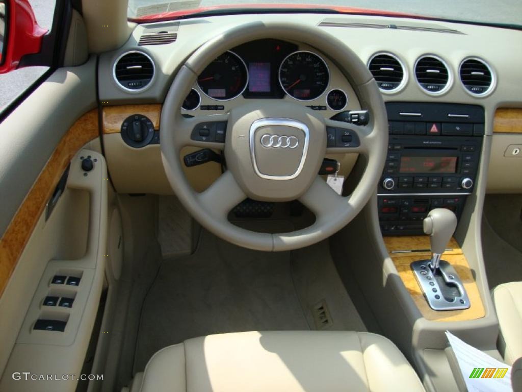 2009 A4 2.0T Cabriolet - Brilliant Red / Beige photo #31