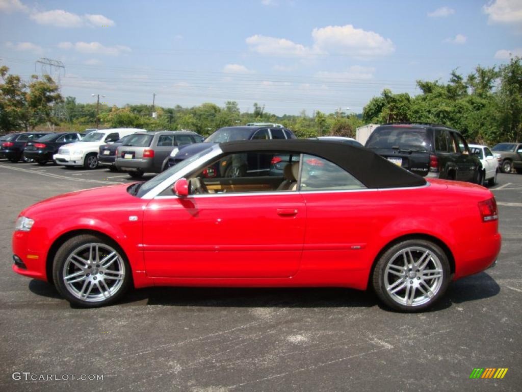 2009 A4 2.0T Cabriolet - Brilliant Red / Beige photo #43
