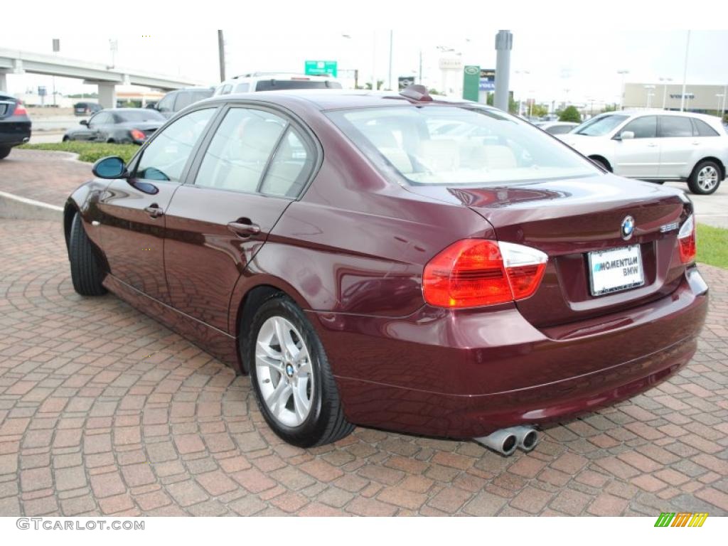 2008 3 Series 328i Sedan - Barbera Red Metallic / Beige photo #3