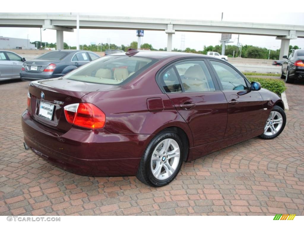 2008 3 Series 328i Sedan - Barbera Red Metallic / Beige photo #5