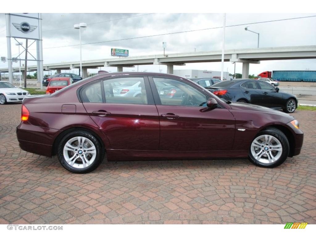 2008 3 Series 328i Sedan - Barbera Red Metallic / Beige photo #6